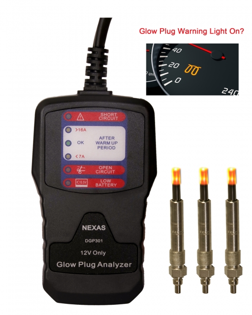 Hehkun testaus-työkalu DGP301 12V Diesel ajoneuvoille - Testerit autokorjaamoille - 511 - 1