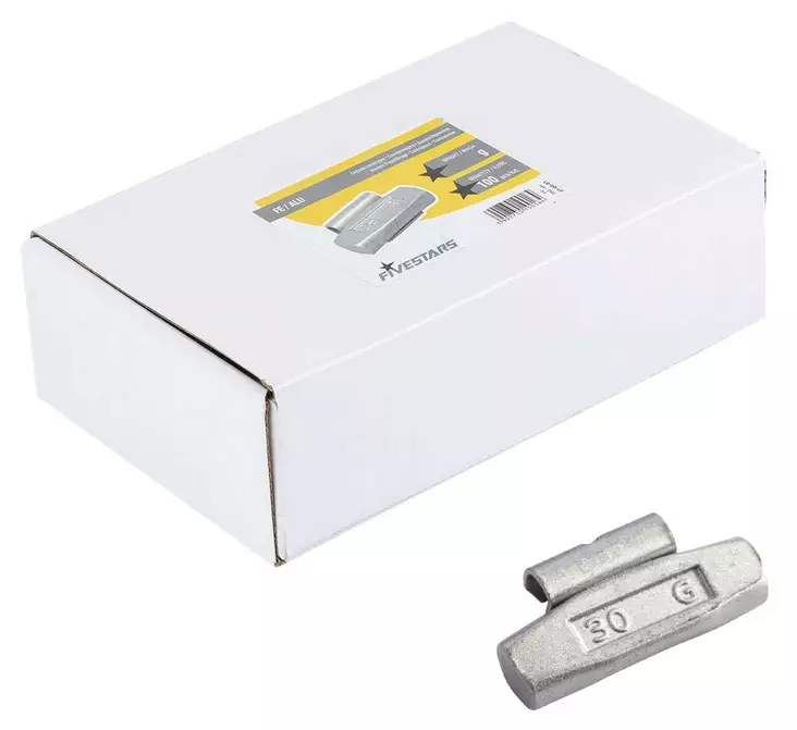 30 g lyöntipaino alumiinivanteelle ZN/FE, 100 KPL - Rengaspainot - 175 - 1