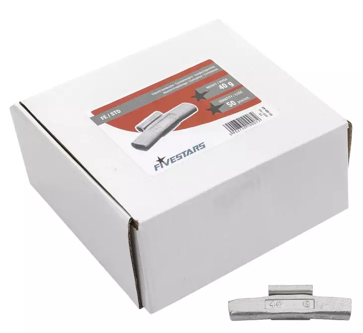 40 g lyöntipaino peltivanteelle ZN/FE, 50 KPL - Rengaspainot - 135 - 1