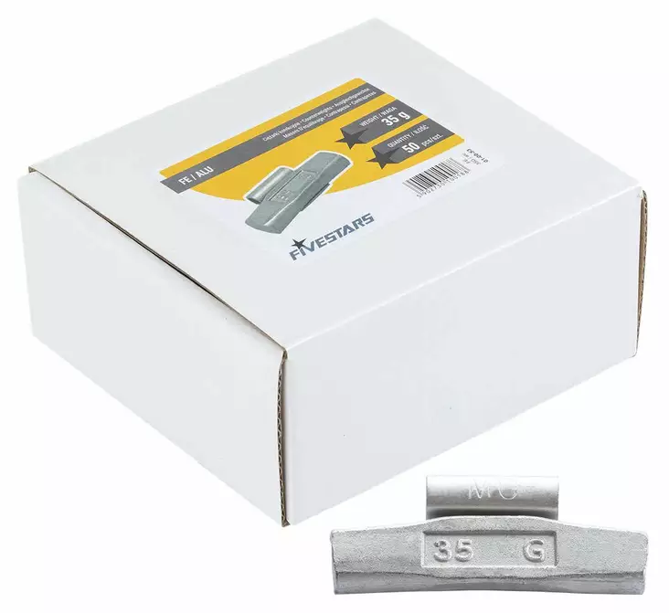 35 g lyöntipaino alumiinivanteelle ZN/FE, 50 KPL - Rengaspainot - 176 - 1