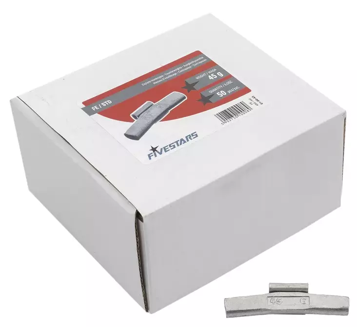 45 g lyöntipaino peltivanteelle ZN/FE, 50 KPL - Rengaspainot - 136 - 1