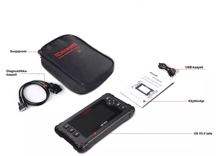 ICarsoft US V3.0 - GM/Ford/Chrysler vikakoodinlukija (käytetty,ei tuotepakettia) - Käytetyt tuotteet - 746 - 1