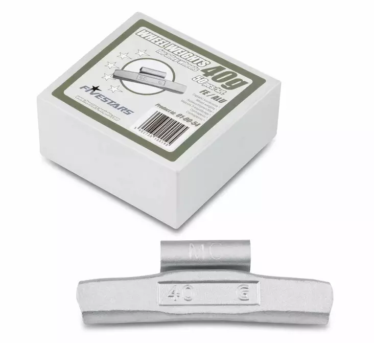 40 g lyöntipaino alumiinivanteelle ZN/FE, 50 KPL - Rengaspainot - 177 - 1