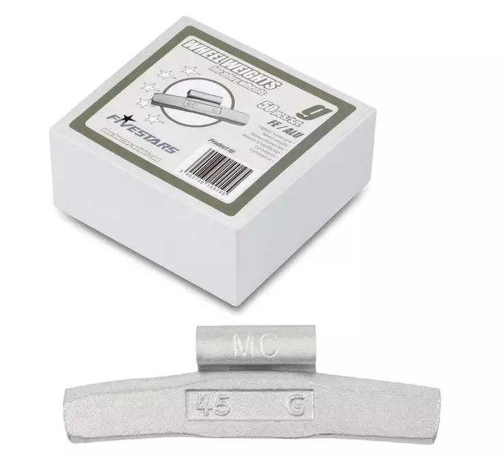 45 g lyöntipaino alumiinivanteelle ZN/FE, 50 KPL - Rengaspainot - 178 - 1